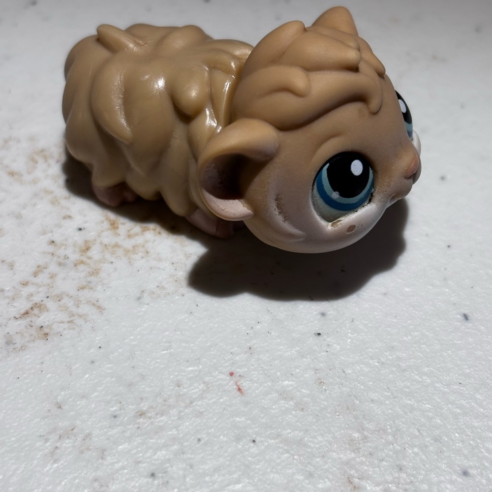 Authentic Littlest Pet Shop Hamster brown LPS #45 G1 Blue Eyes Vintage - Picture 2 of 5